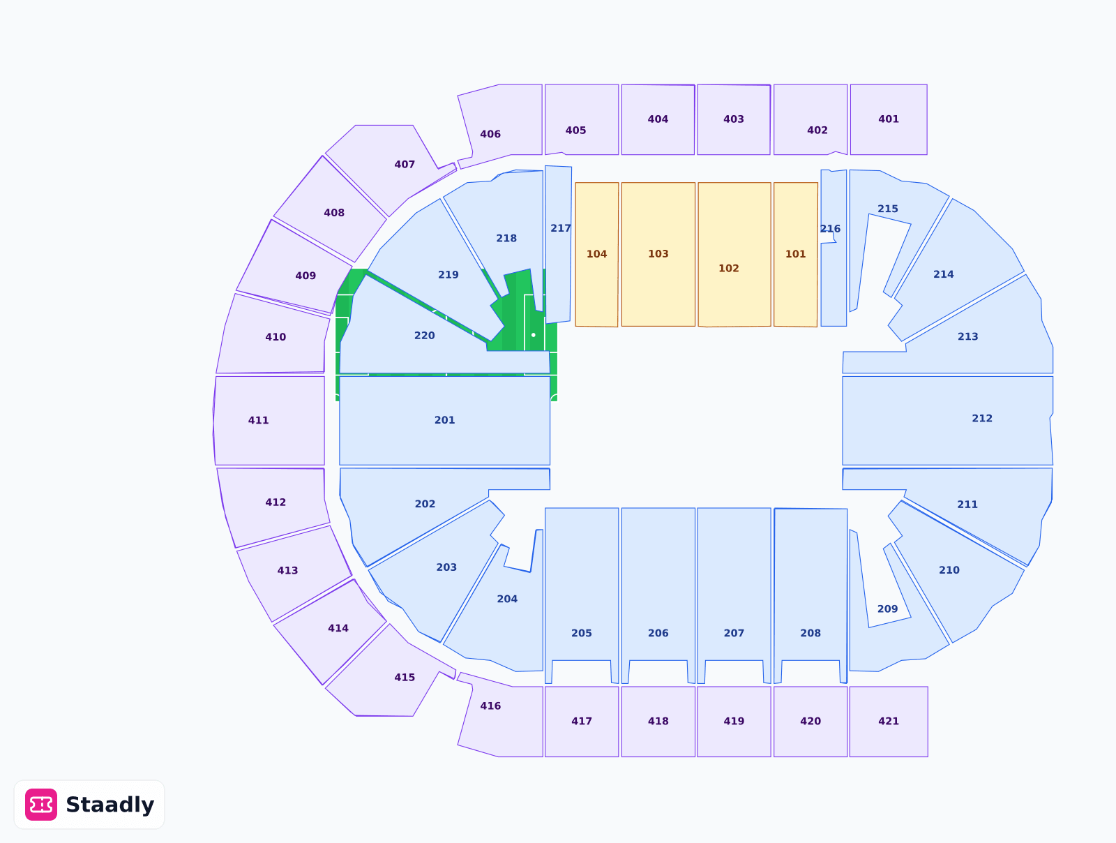 uber arena berlin seat layout and seating plan — colored sections, stands and tiers (Berlin)